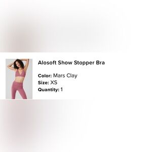 ALO Yoga alosoft show stopper Mars Clay Bra